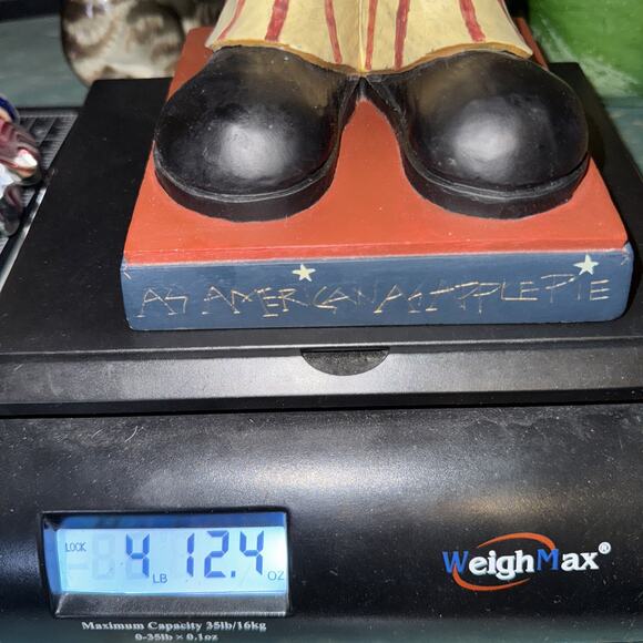 Williraye AS AMERICAN AS APPLE PIE 16" Figurine Uncle Sam w/Pig & Pie WW1325 - Picture 14 of 14